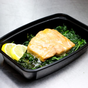 Ginger Glazed Salmon and Spinach