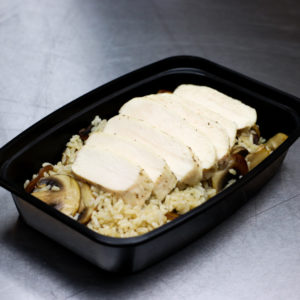 Chicken Breast with Mushrooms and Brown Rice